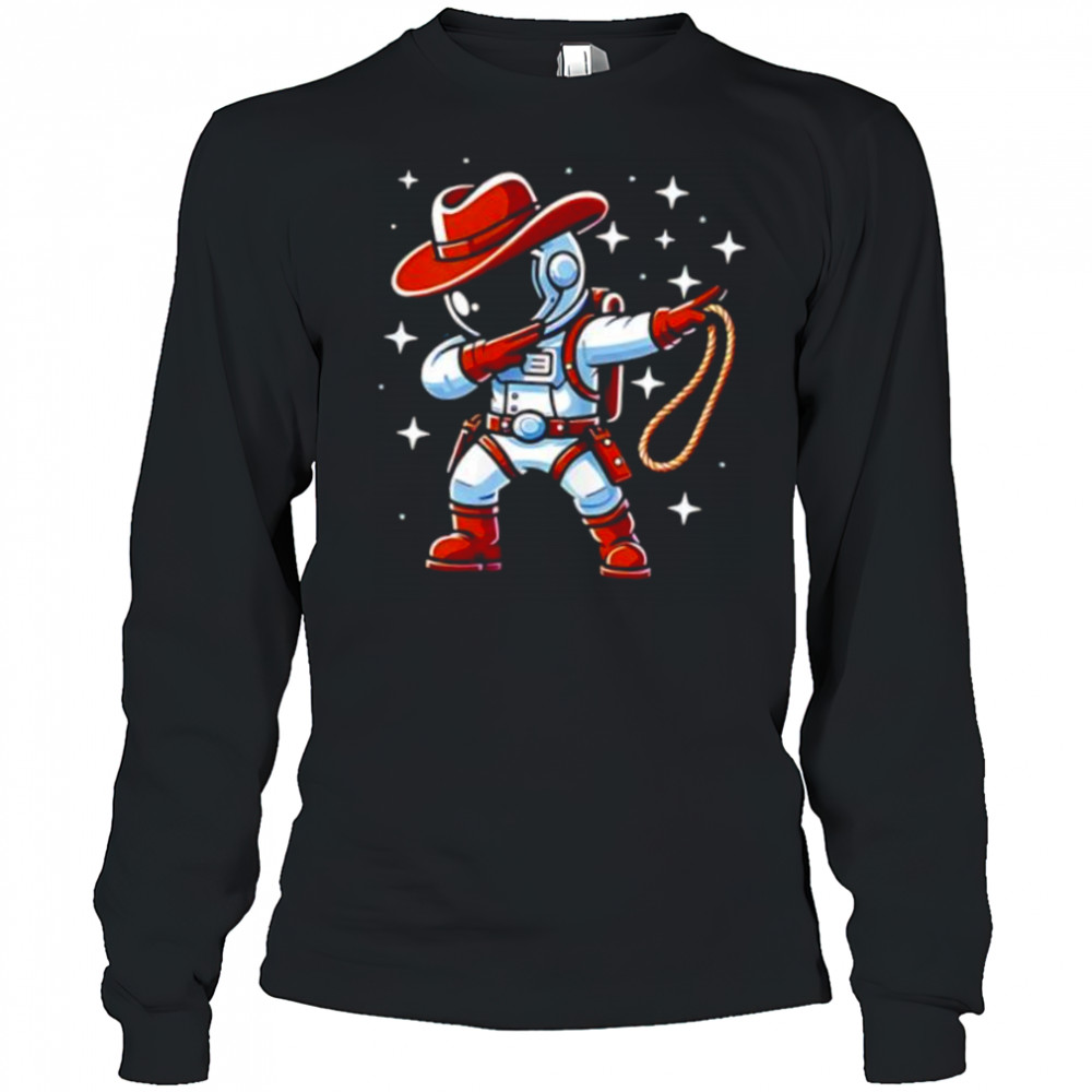 Astronaut cowboy shirt Long Sleeved