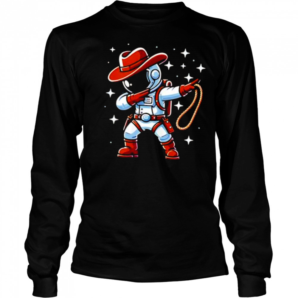 Astronaut cowboy shirt Long Sleeved