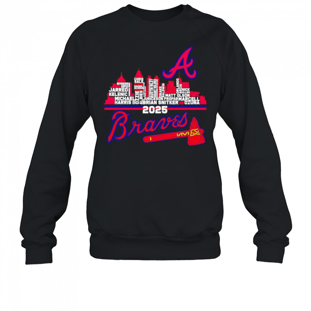 Atlanta Braves 2025 skyline name shirt Sweatshirt
