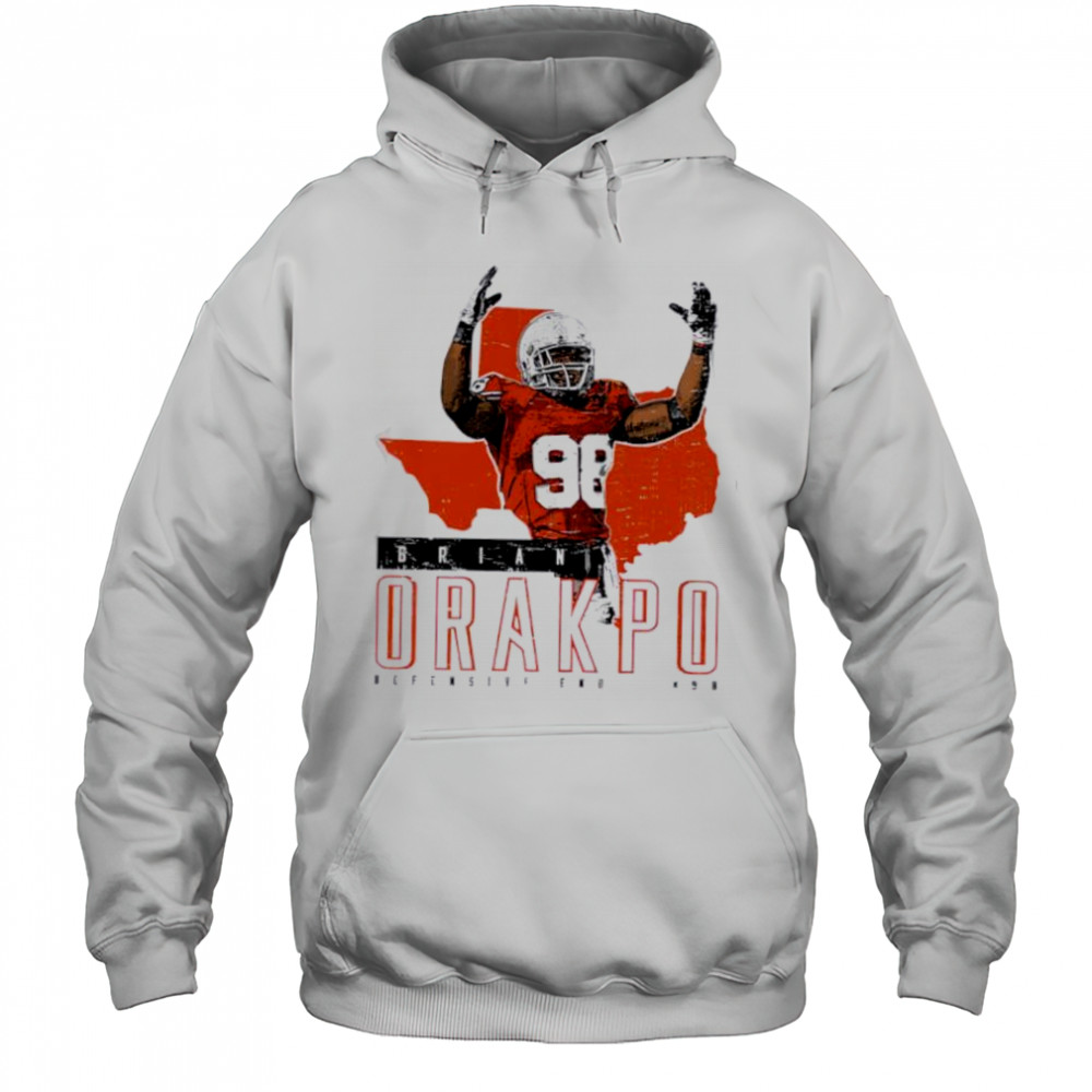 Brian orakpo Texas map state shirt Hoodie