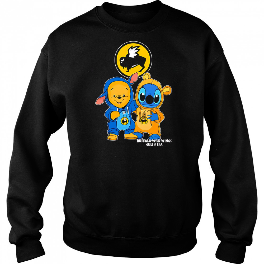 Buffalo wild wings pooh and stitch friends shirt Hoodie