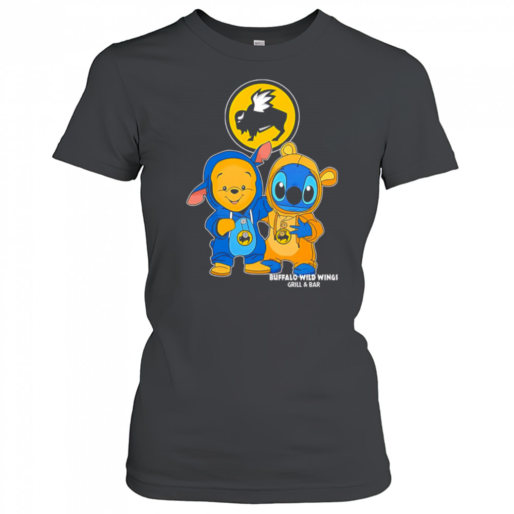 Buffalo wild wings pooh and stitch friends shirt Women's T-shirt
