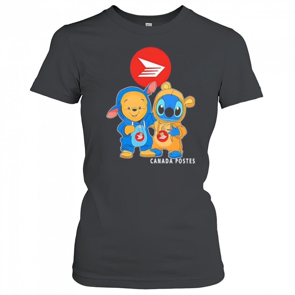Canada post pooh and stitch friends shirt Women's T-shirt