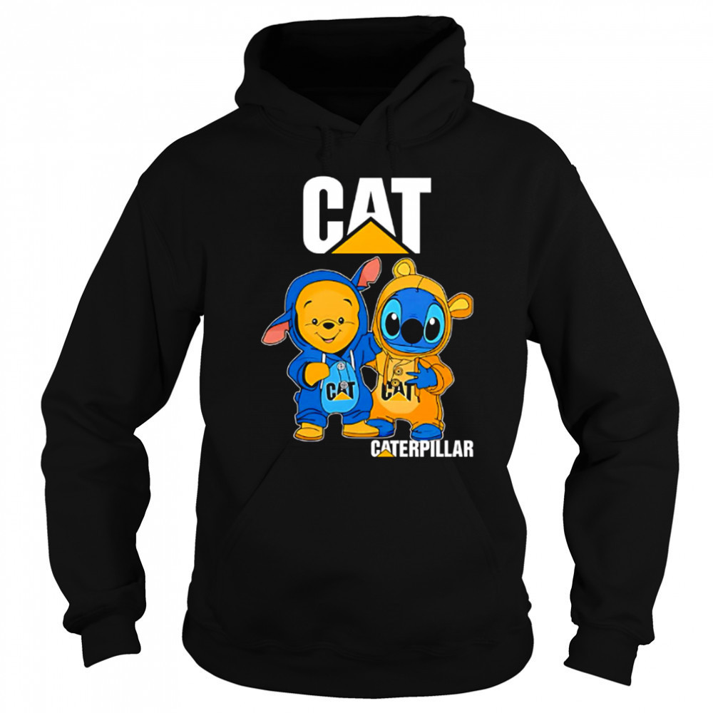 Cat caterpillar pooh and stitch friends shirt Sweatshirt