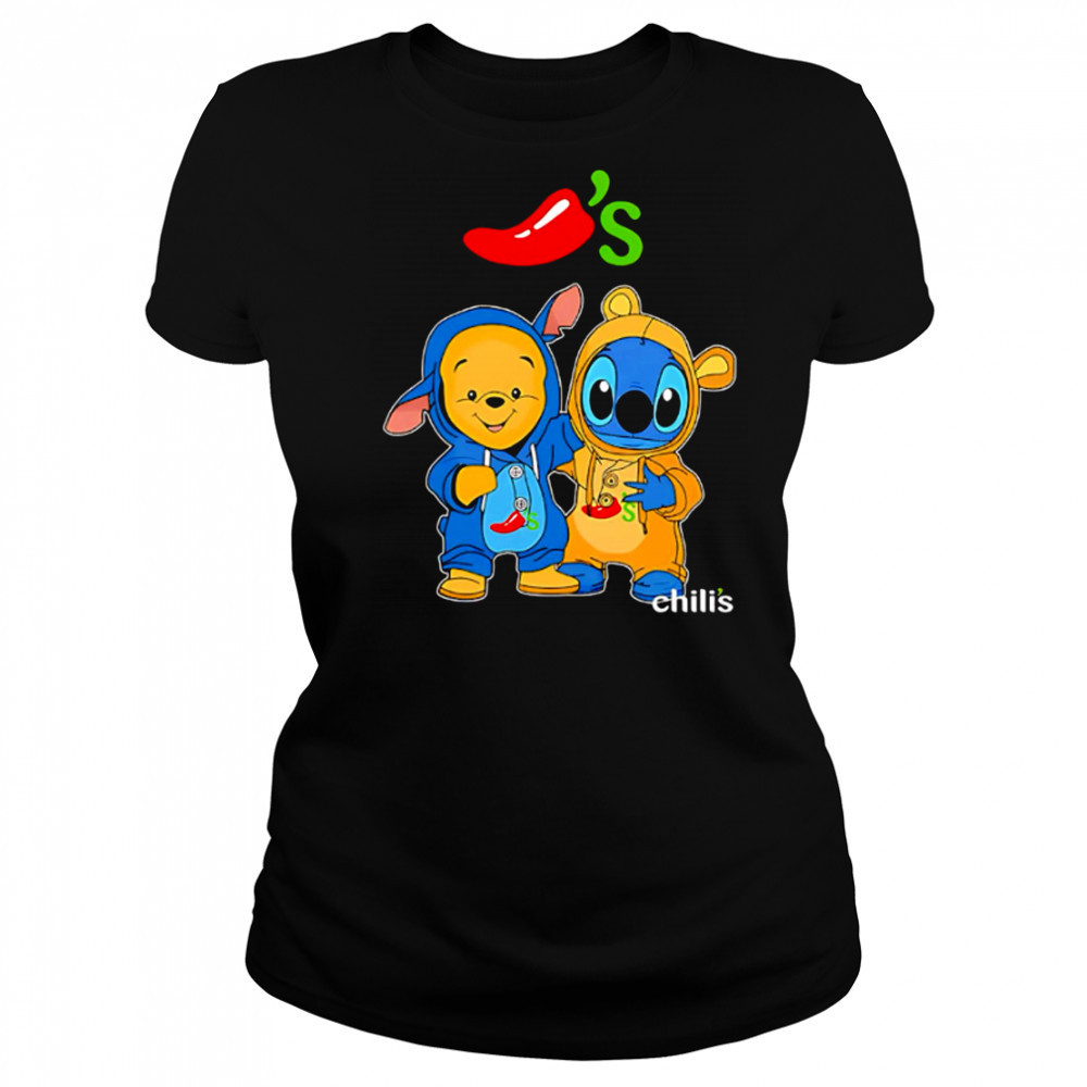 Chili’s pooh and stitch friends shirt Women's T-shirt