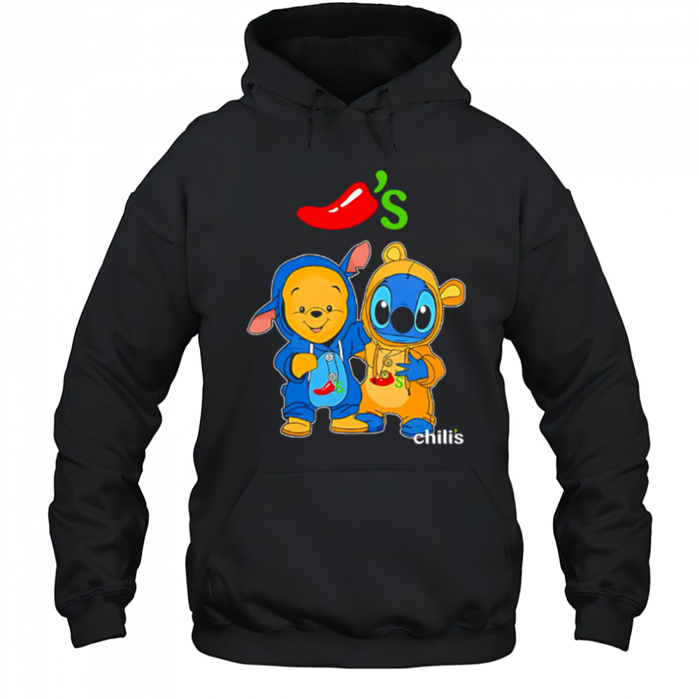 Chili’s pooh and stitch friends shirt Hoodie