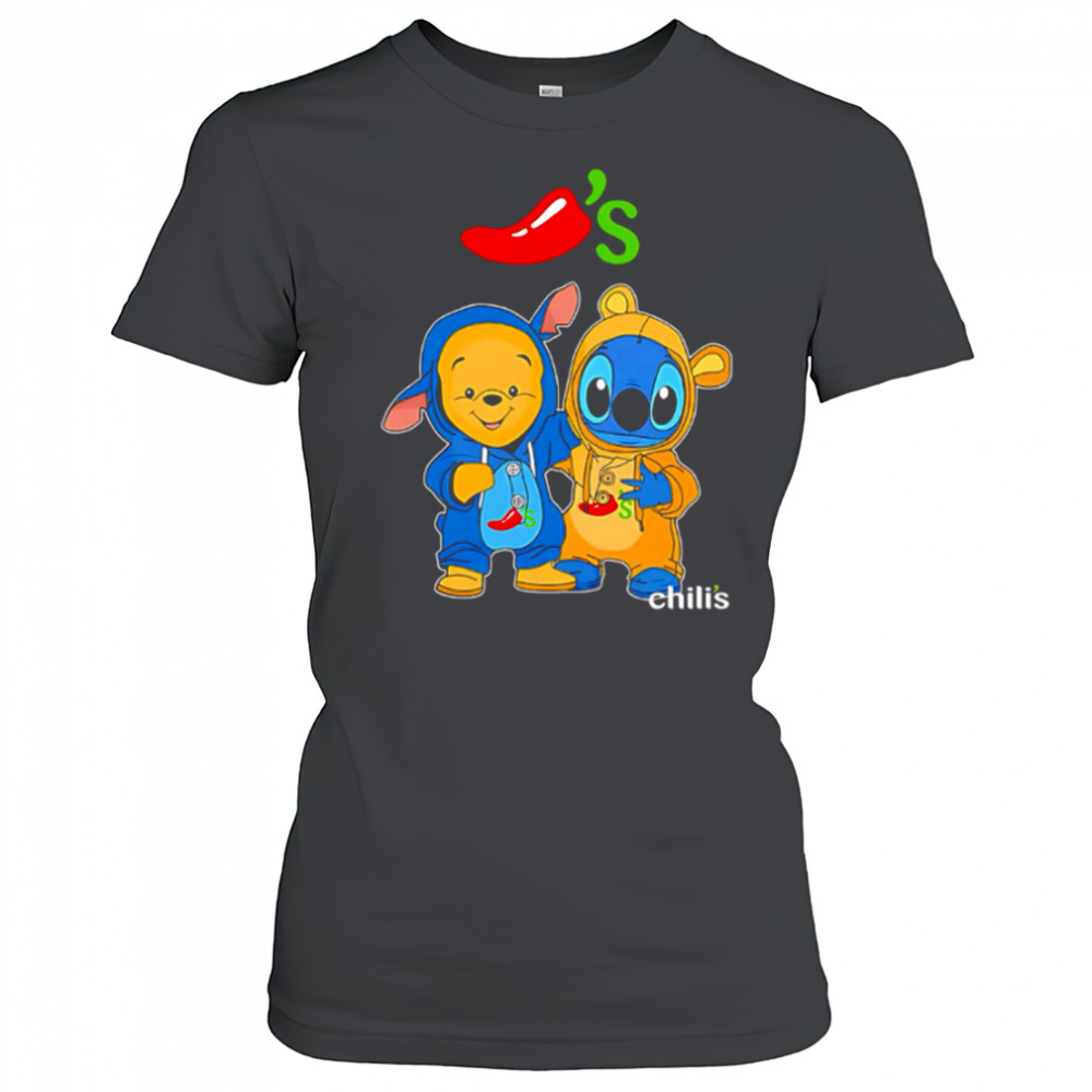 Chili’s pooh and stitch friends shirt Women's T-shirt