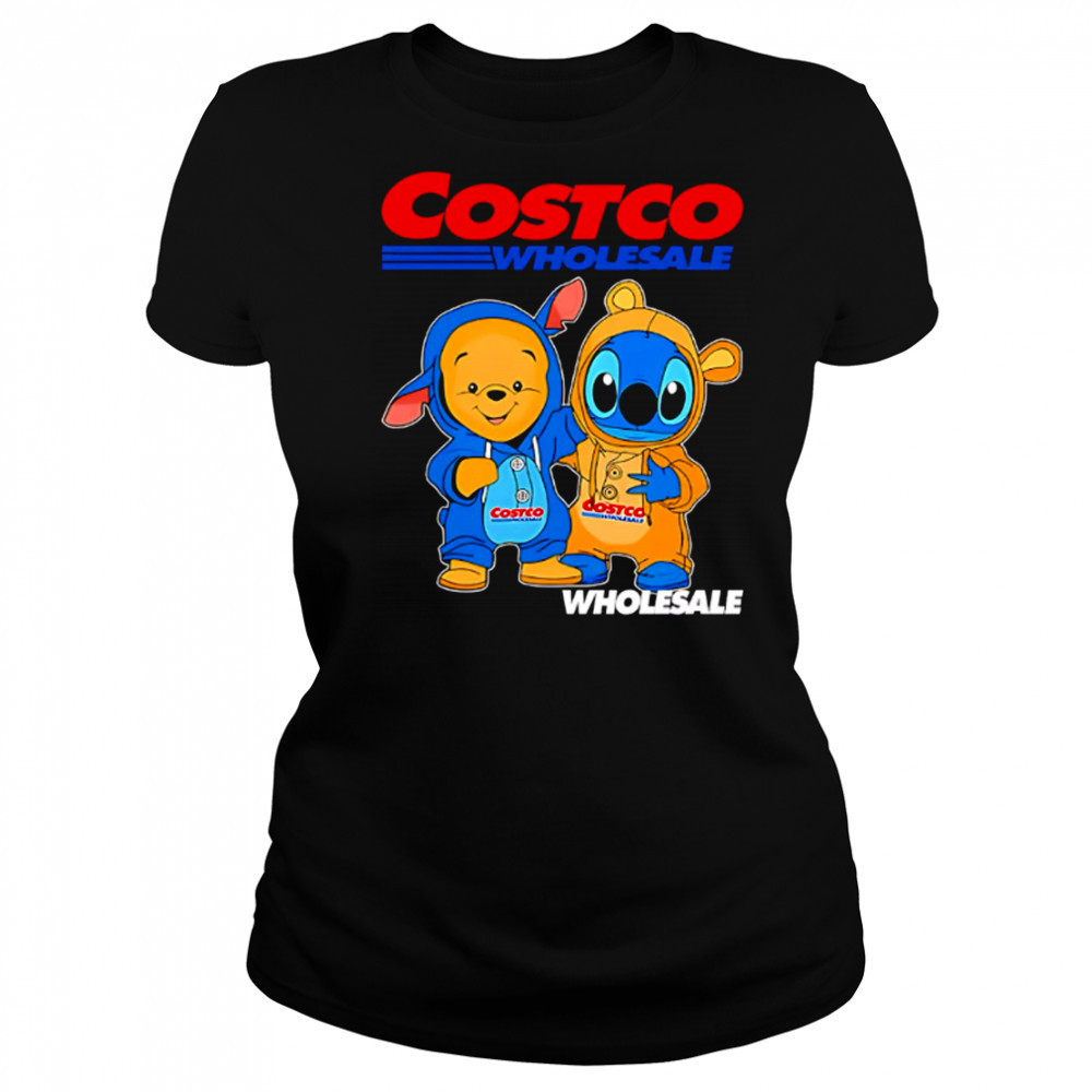 Costco wholesale pooh and stitch friends shirt Women's T-shirt