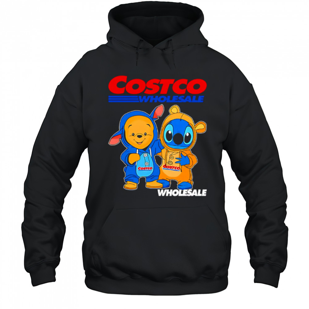 Costco wholesale pooh and stitch friends shirt Hoodie
