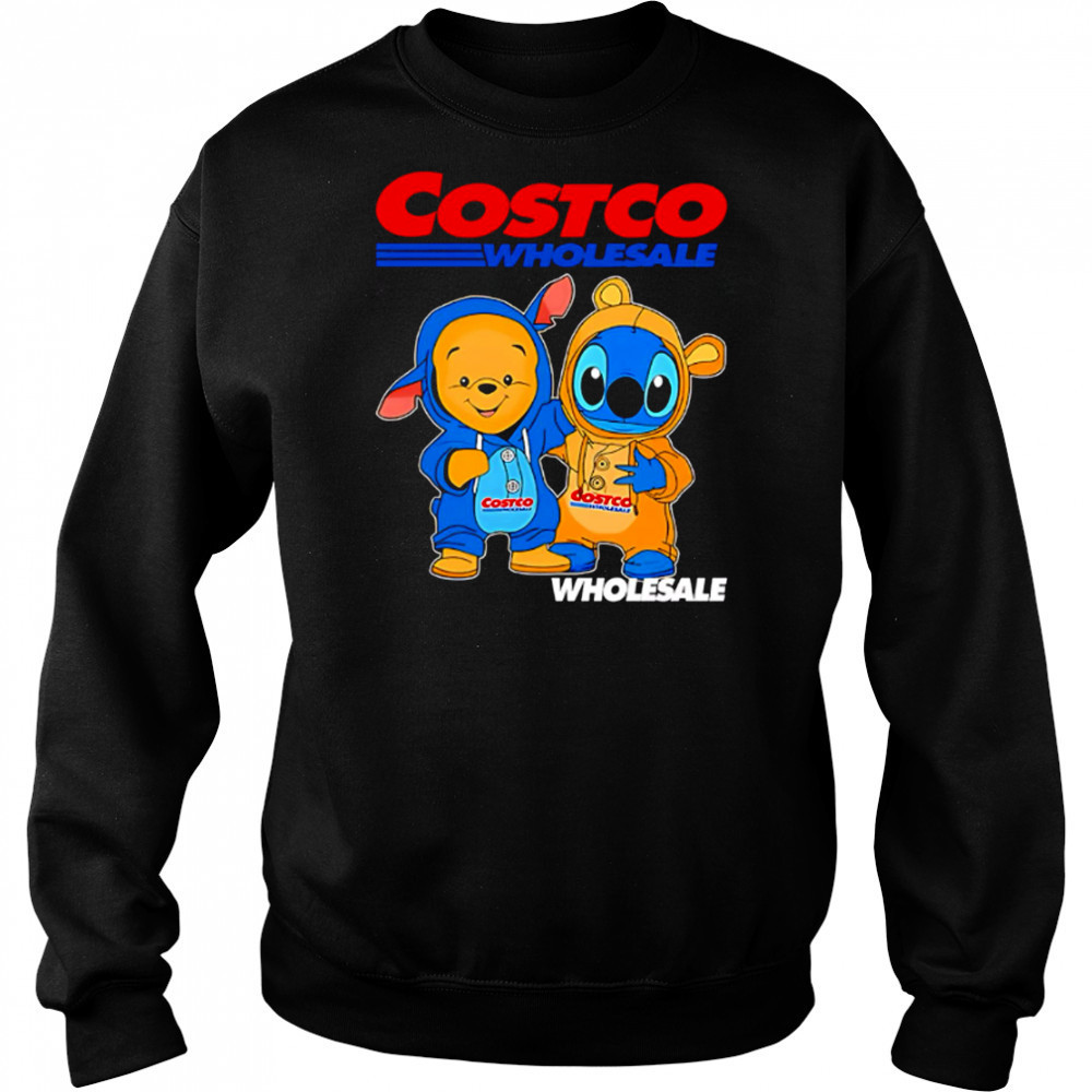 Costco wholesale pooh and stitch friends shirt Hoodie