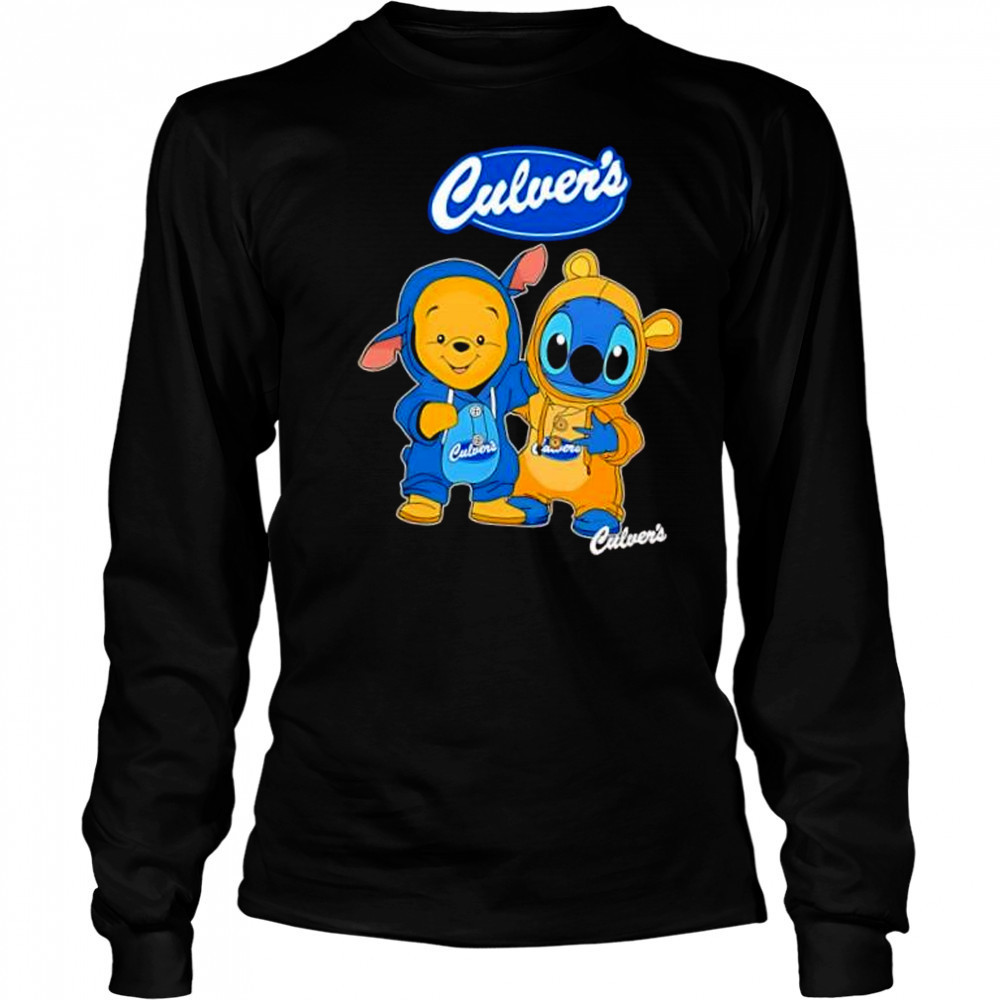 Culver’s pooh and stitch friends shirt Long Sleeved