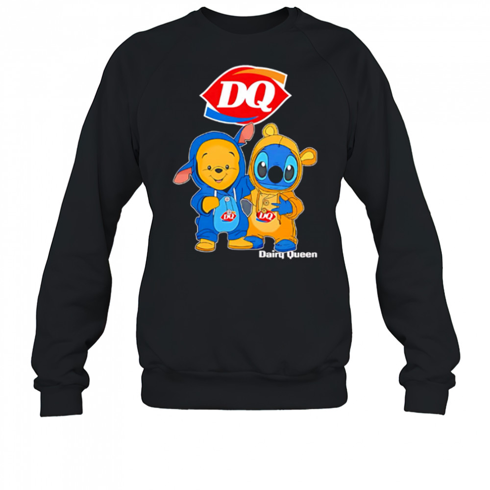 Dairy queen pooh and stitch friends shirt Sweatshirt