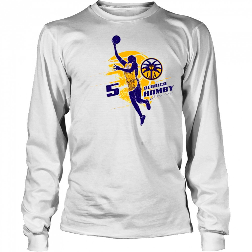 Dearica hamby los angeles sparks silhouette shirt Long Sleeved