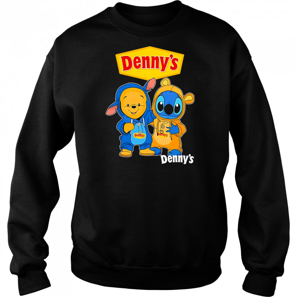 Denny’s pooh and stitch friends shirt Hoodie