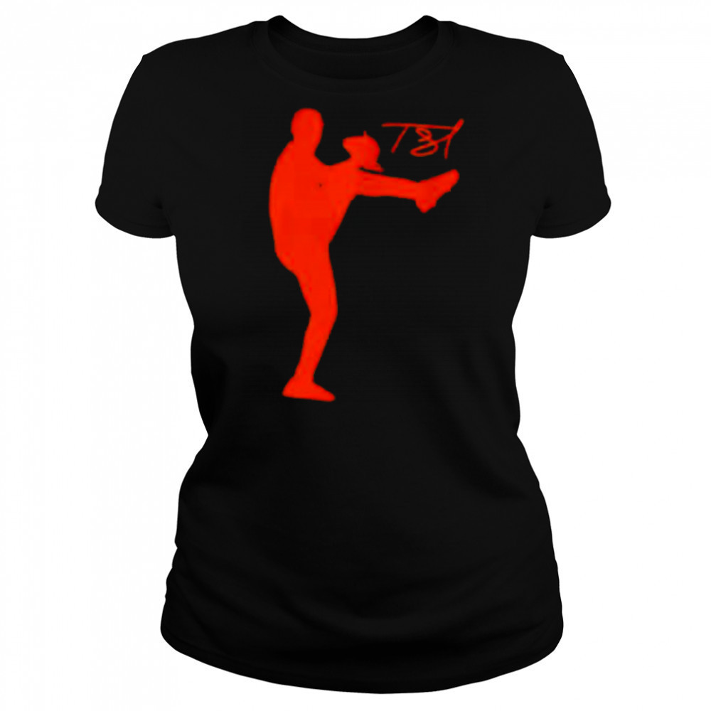 Detroit Tigers Tarik Skubal Silhouette baseball shirt Women's T-shirt