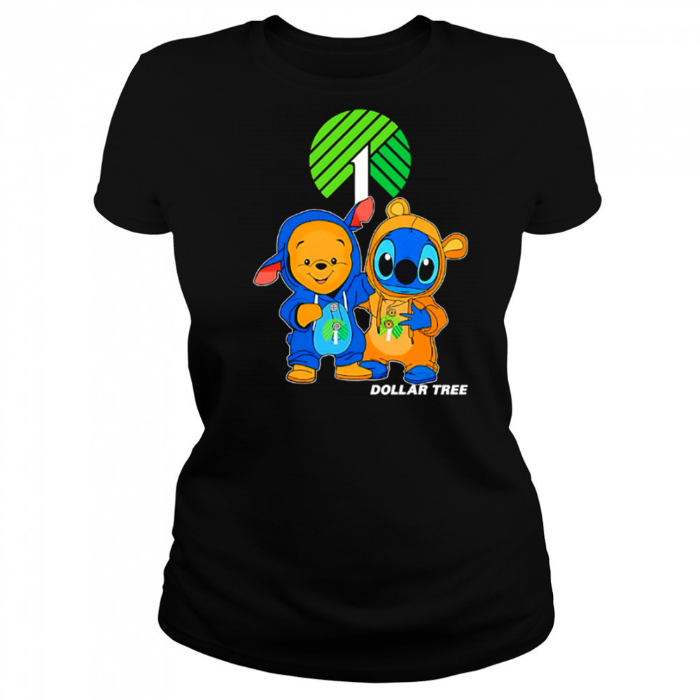 Dollar tree pooh and stitch friends shirt Women's T-shirt