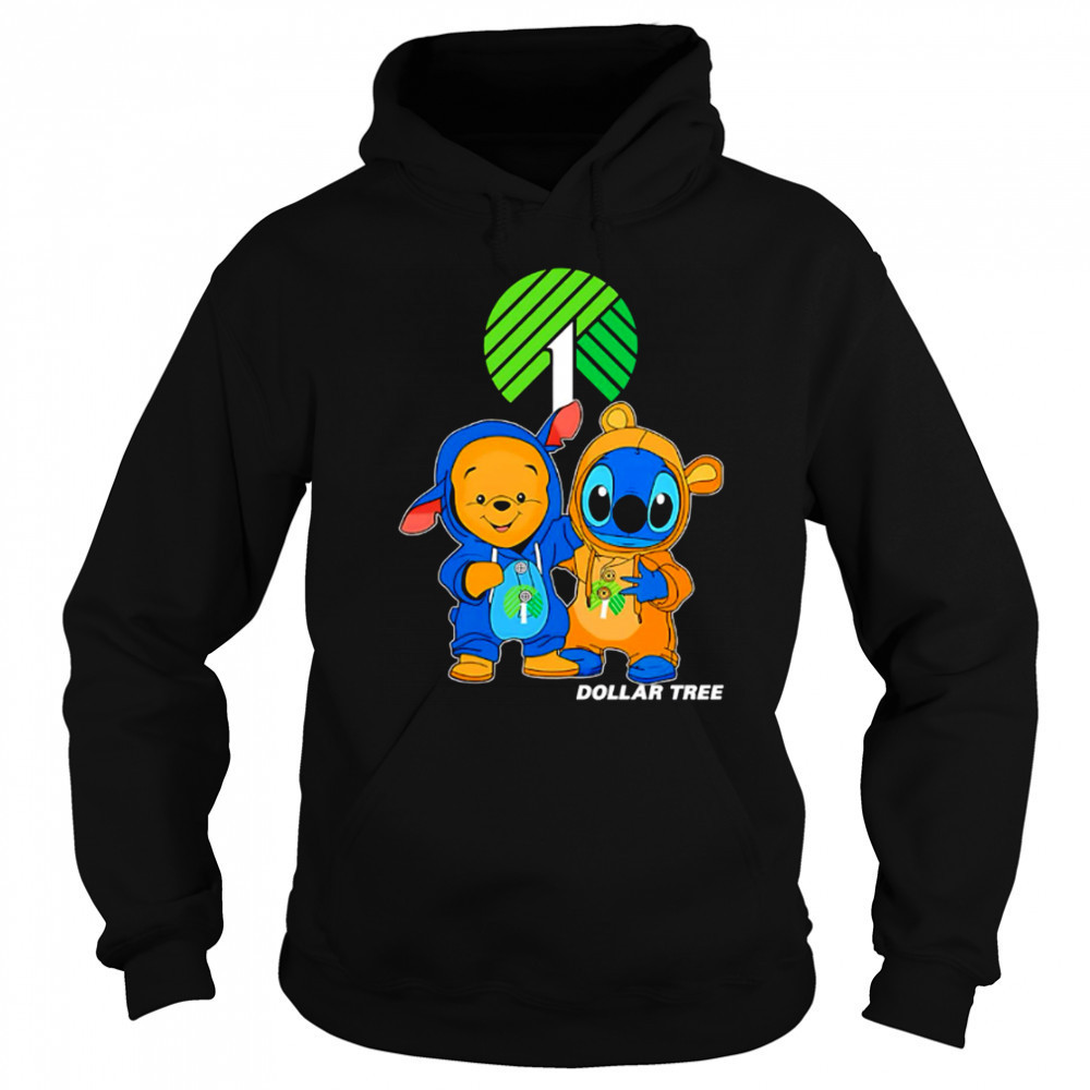 Dollar tree pooh and stitch friends shirt Sweatshirt