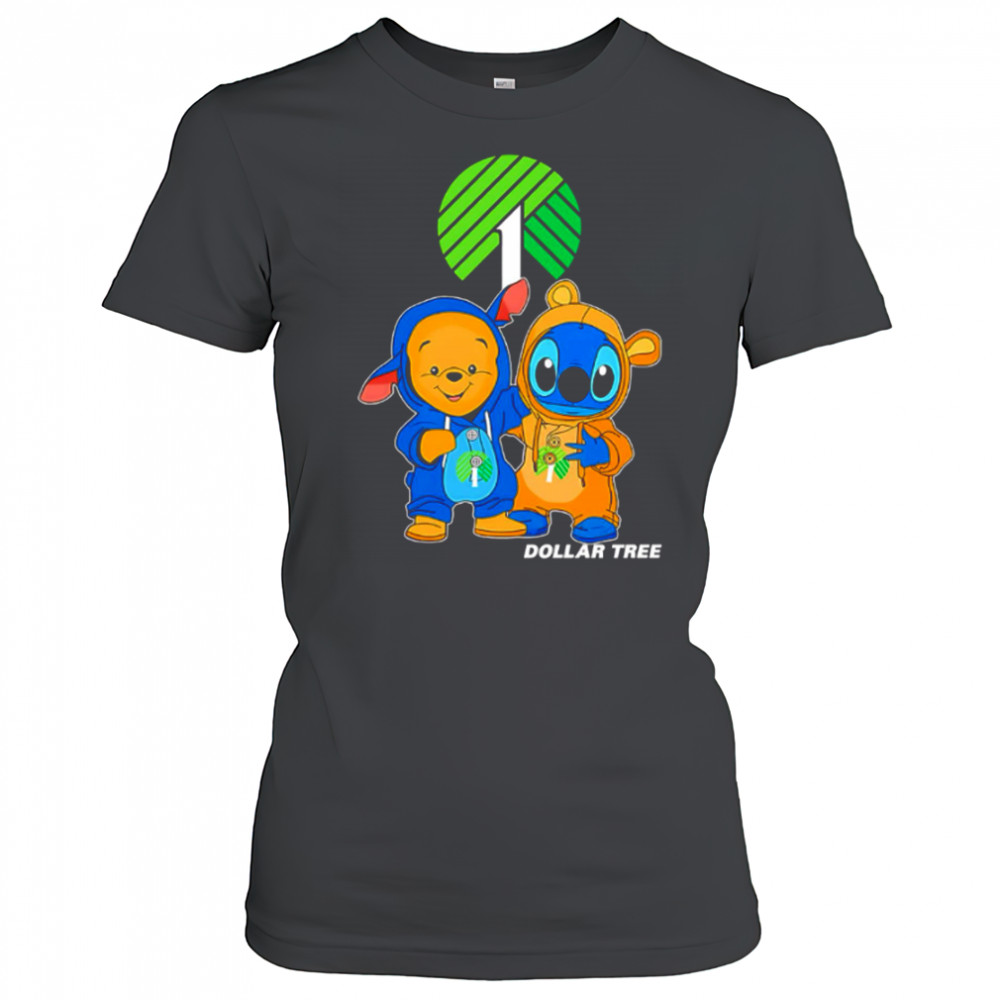 Dollar tree pooh and stitch friends shirt Women's T-shirt