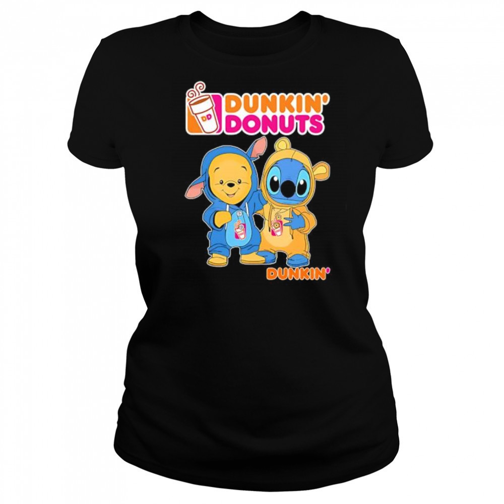 Dunkin’ pooh and stitch friends shirt Women's T-shirt