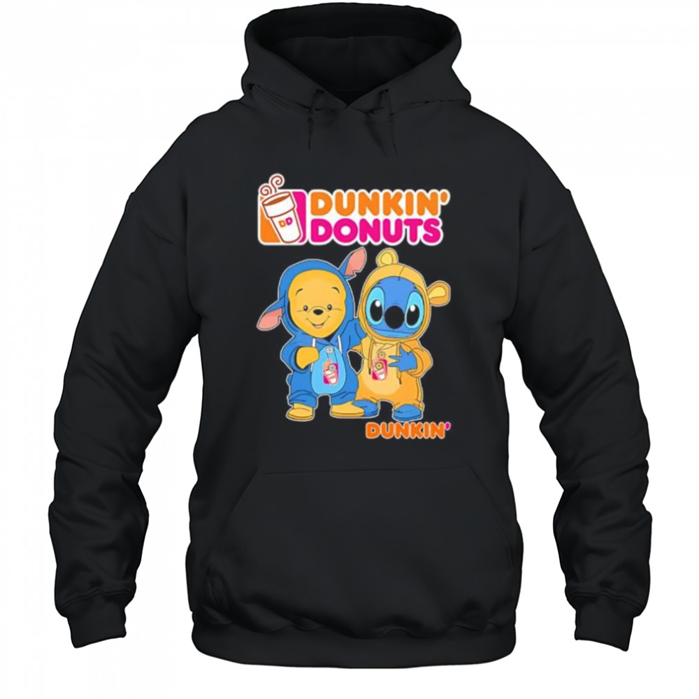 Dunkin’ pooh and stitch friends shirt Hoodie