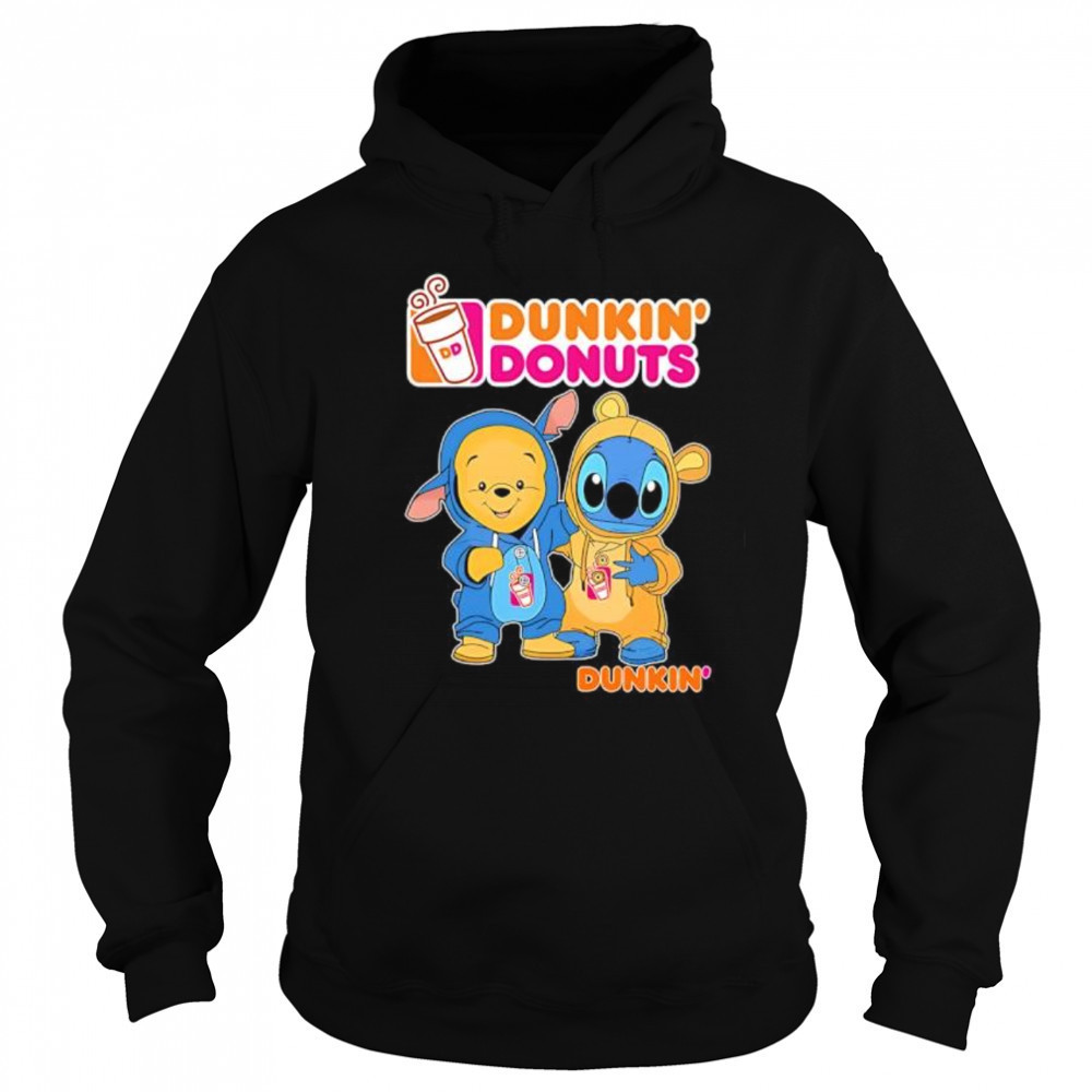 Dunkin’ pooh and stitch friends shirt Sweatshirt