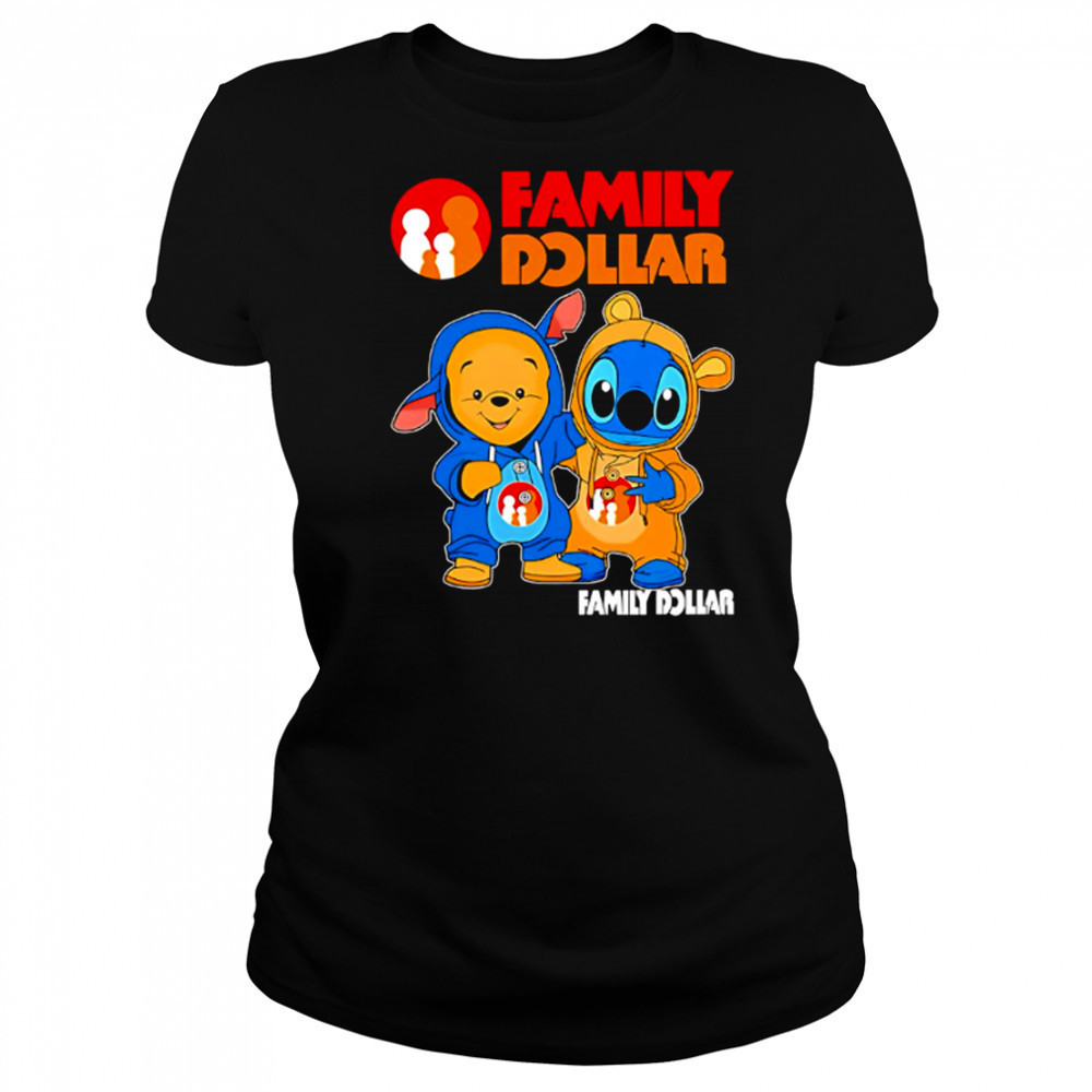 Family dollar pooh and stitch friends shirt Women's T-shirt
