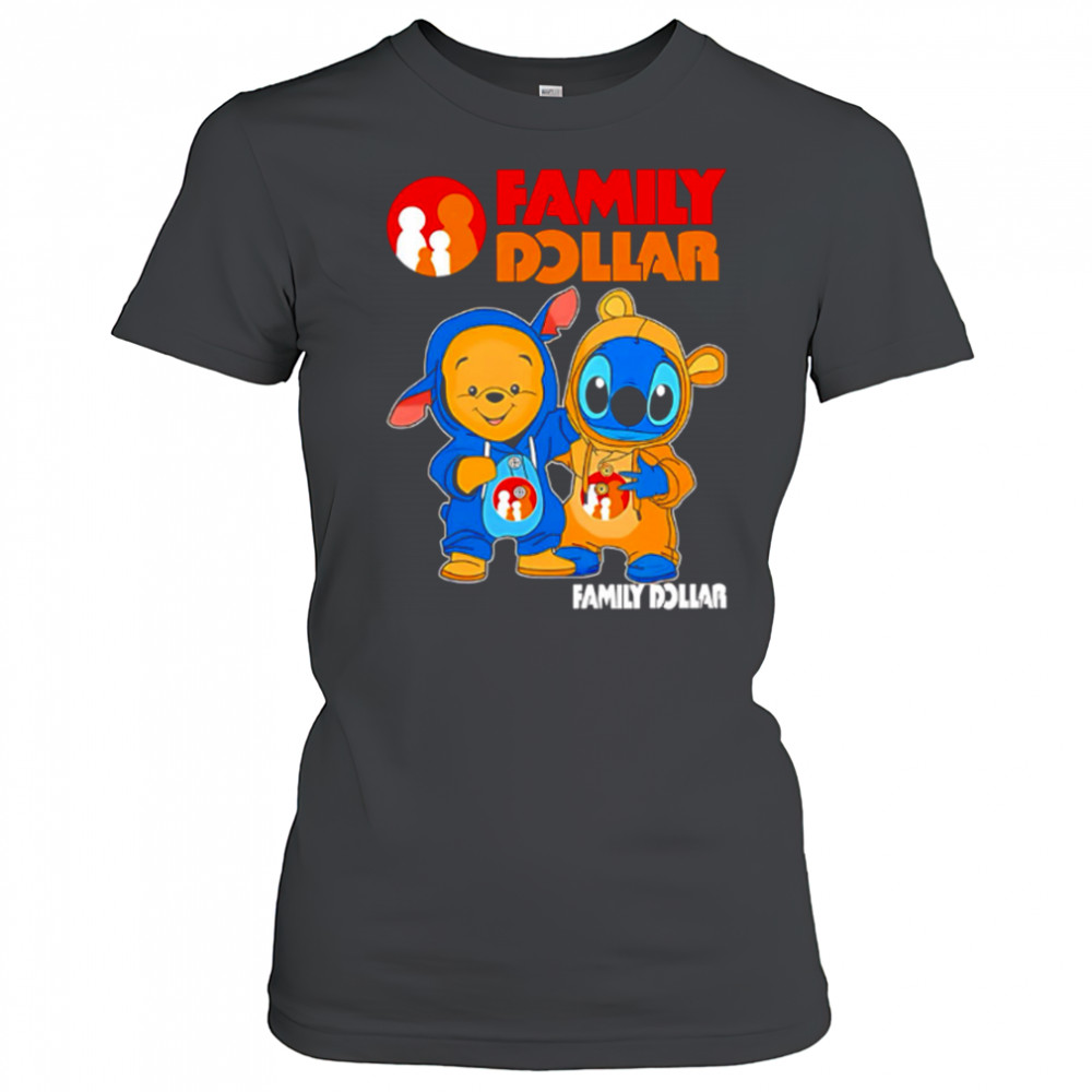 Family dollar pooh and stitch friends shirt Women's T-shirt