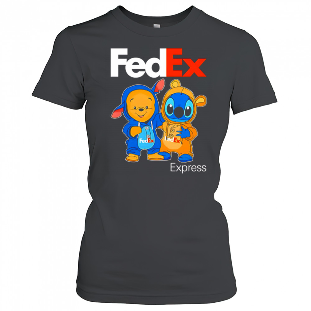 Fedex pooh and stitch friends shirt Women's T-shirt