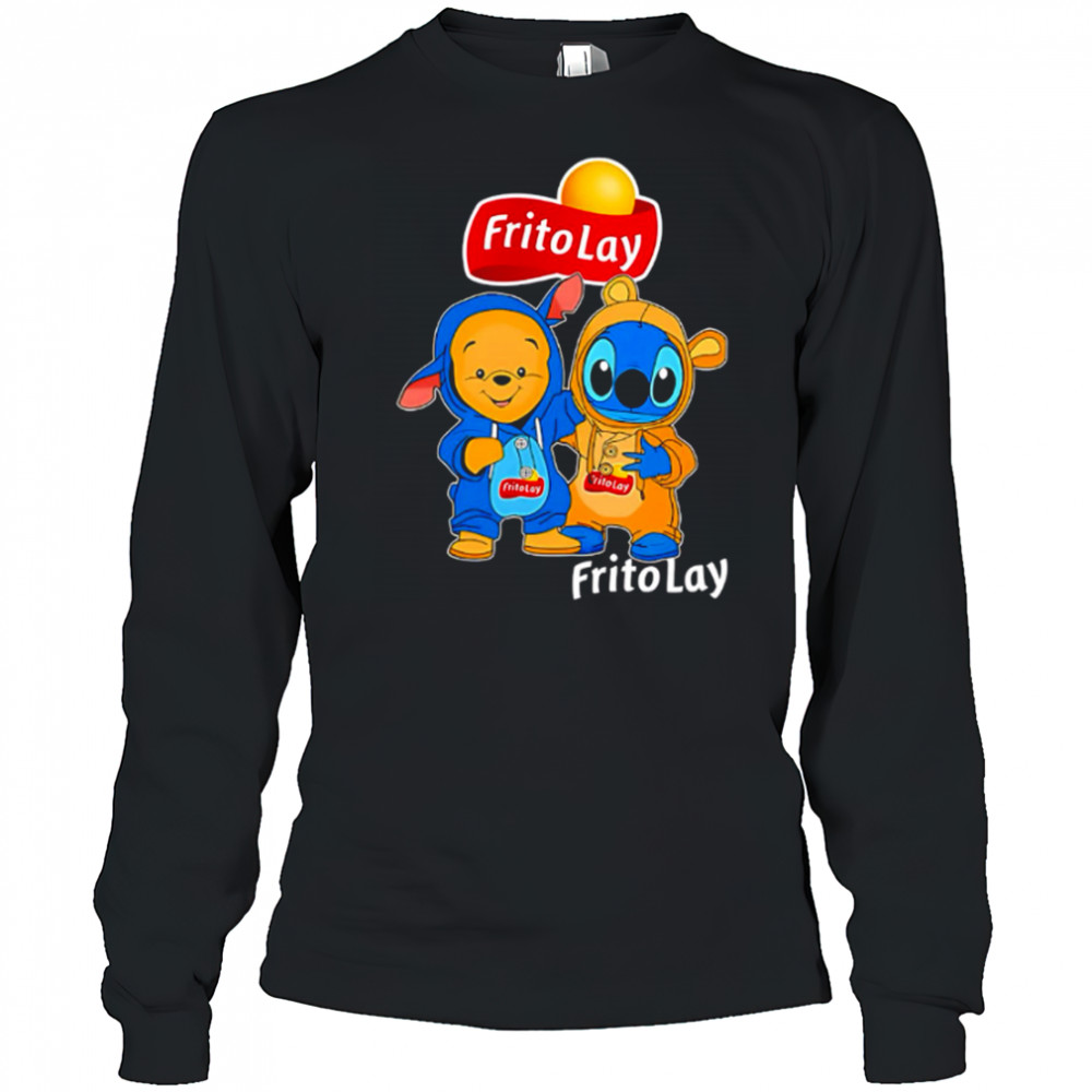Fritolay pooh and stitch friends shirt Long Sleeved
