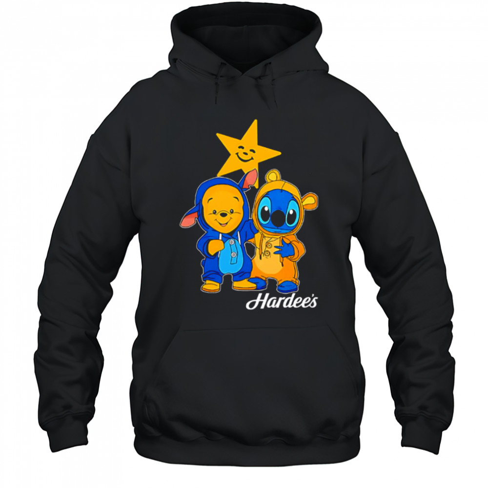 Hardee’s pooh and stitch friends shirt Hoodie