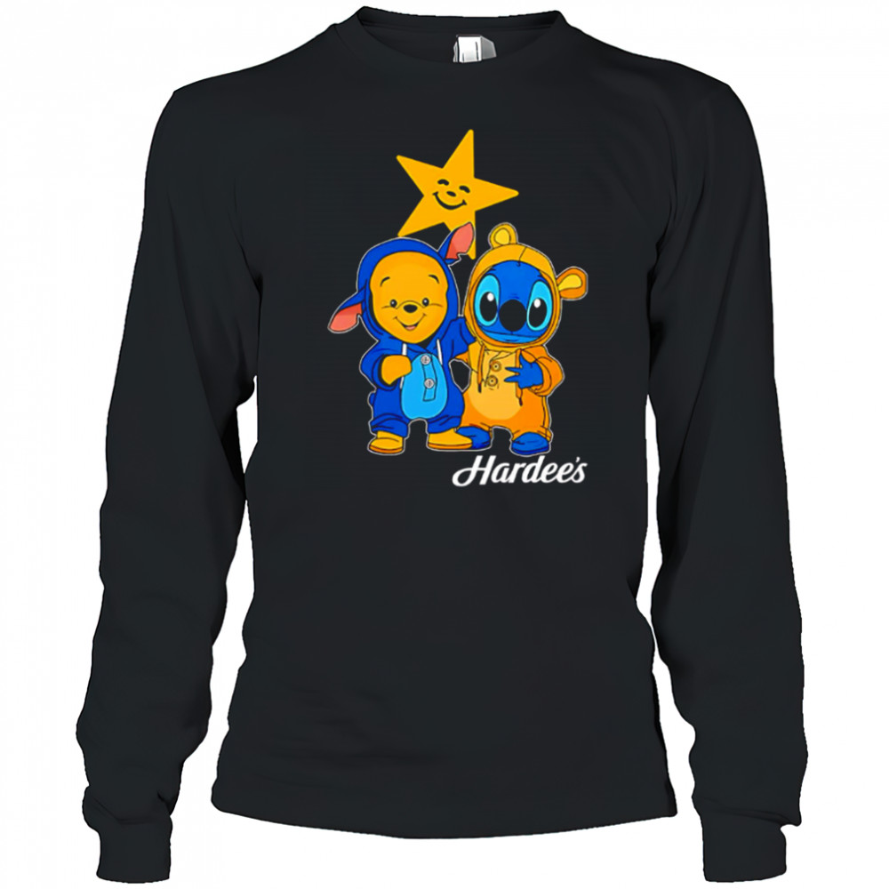 Hardee’s pooh and stitch friends shirt Long Sleeved
