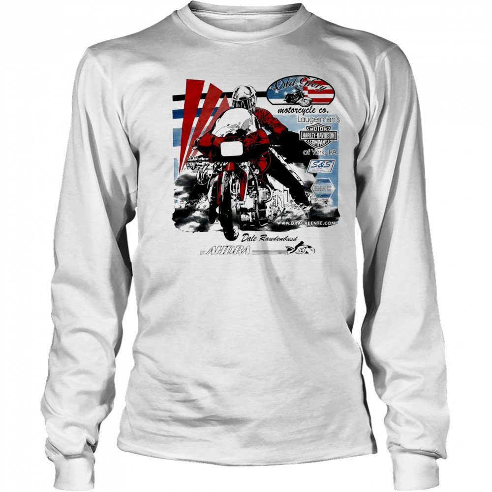 Harley Davidson Motorcycle Old Glory Dale Raudenbush shirt Long Sleeved
