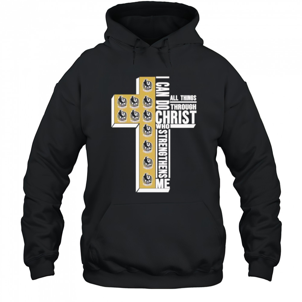 I can do all things through Christ who strengthens me Collingwood logo shirt Hoodie