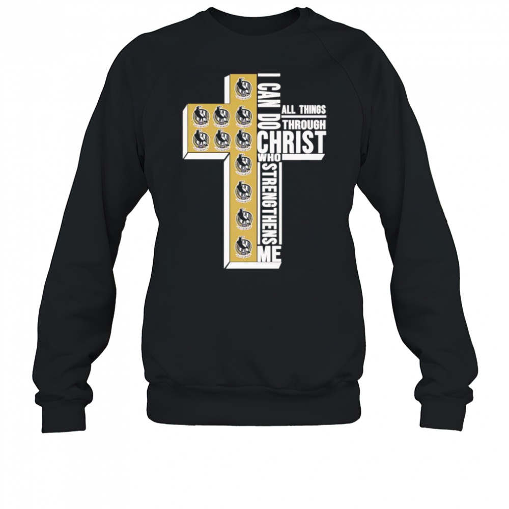 I can do all things through Christ who strengthens me Collingwood logo shirt Sweatshirt