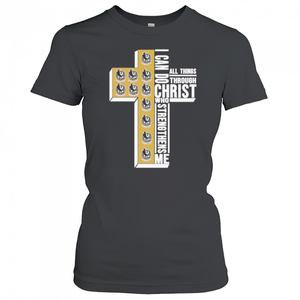 I can do all things through Christ who strengthens me Collingwood logo shirt Women's T-shirt