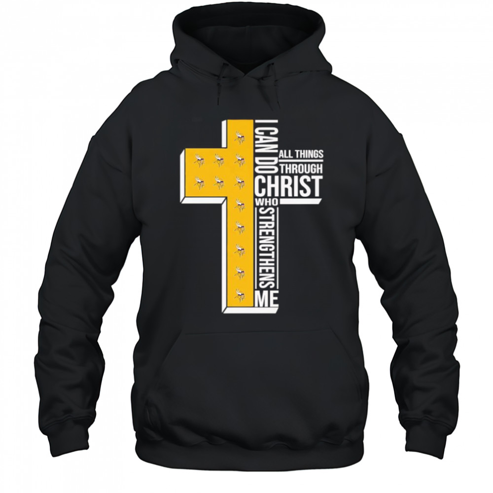 I can do all things through Christ who strengthens me Minnesota Vikings logo shirt Hoodie