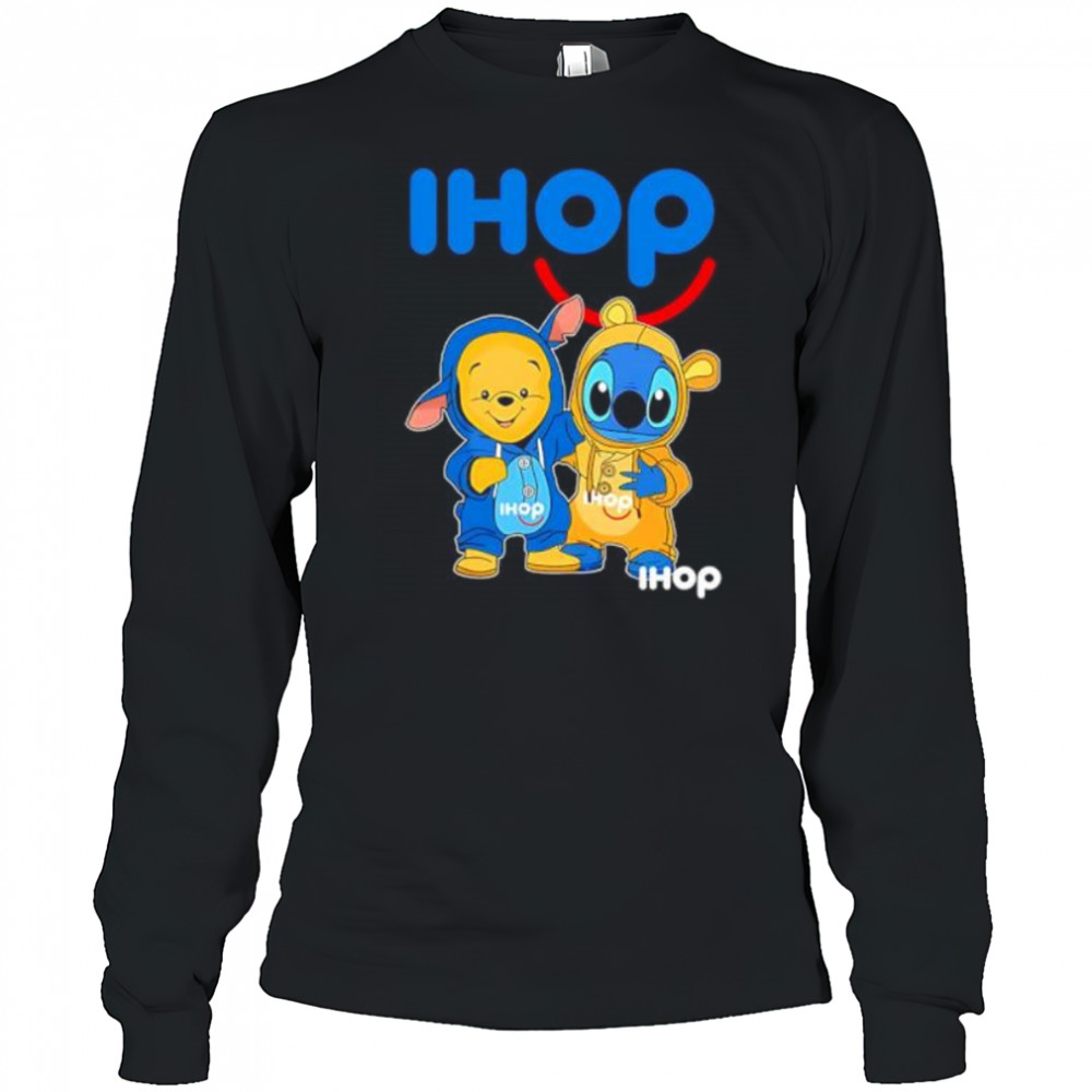 Ihop pooh and stitch friends shirt Long Sleeved