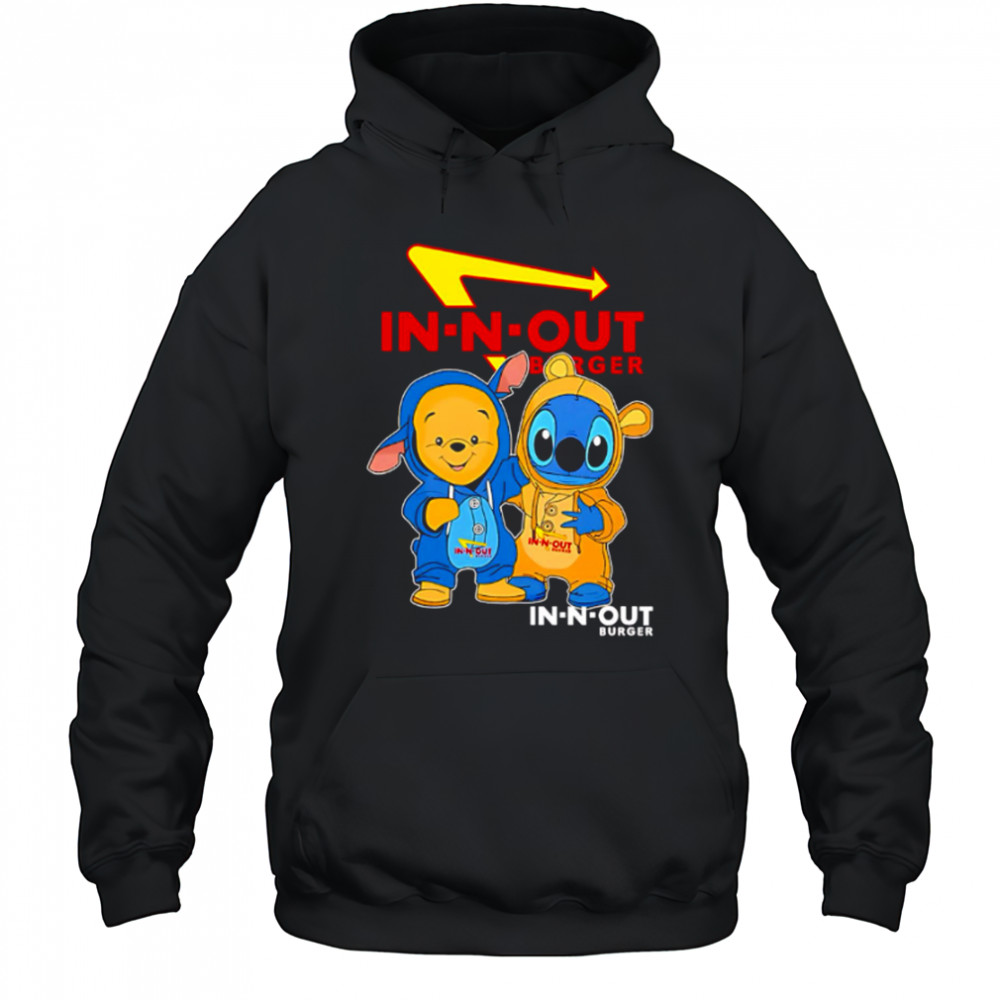 Innout burger pooh and stitch friends shirt Hoodie