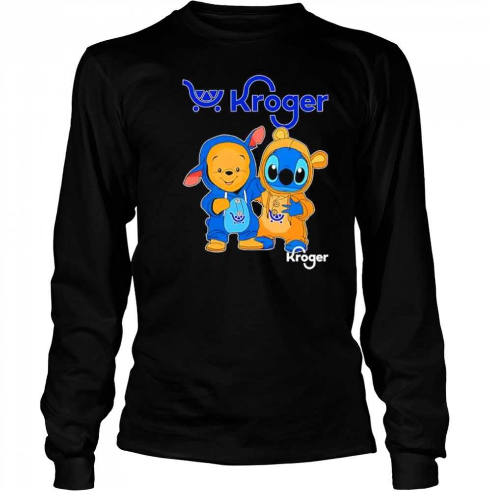 Kroger pooh and stitch friends shirt Long Sleeved