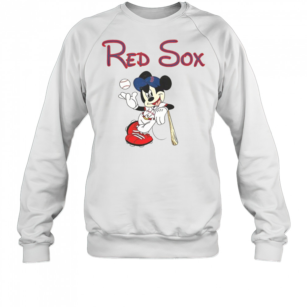 Mickey Boston Sox Red Baseball T-Shirt Sweatshirt
