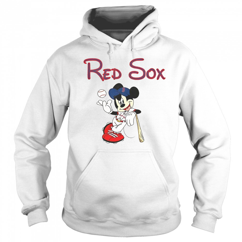 Mickey Boston Sox Red Baseball T-Shirt Sweatshirt