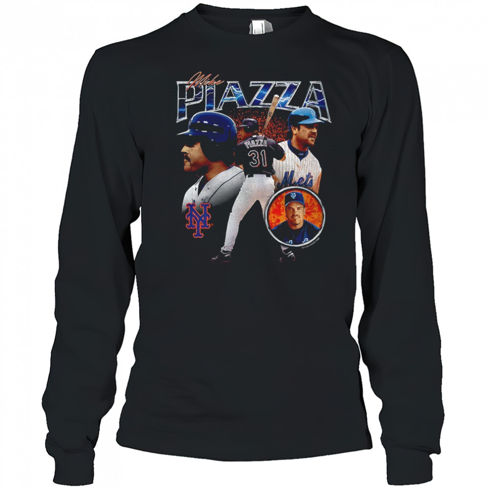 Mike Piazza New York Mets 2000 Subway Series 25th Anniversary Power shirt Long Sleeved