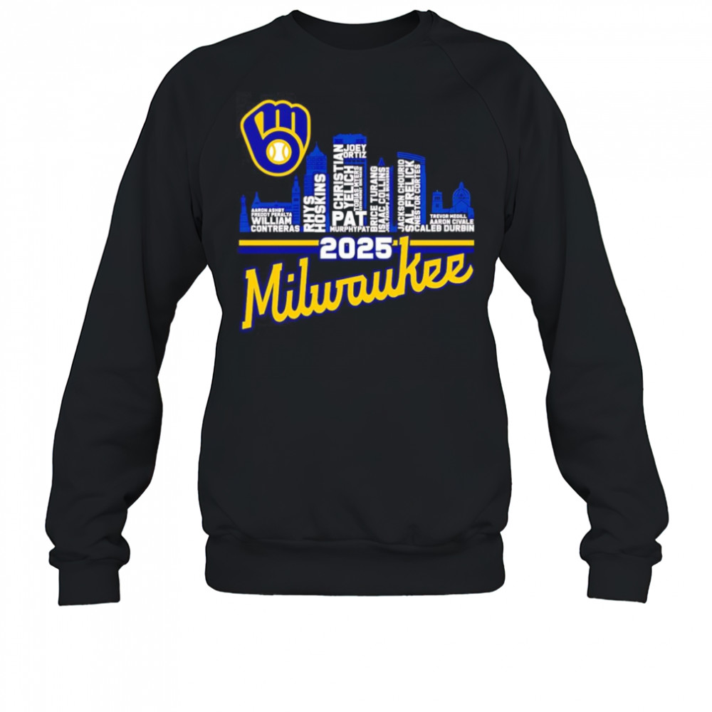Milwaukee Brewers 2025 skyline name shirt Sweatshirt