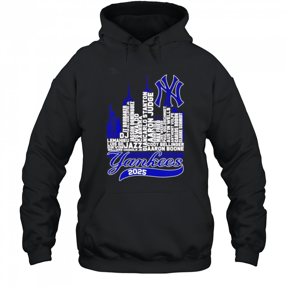 New York Yankees 2025 skyline name shirt Hoodie