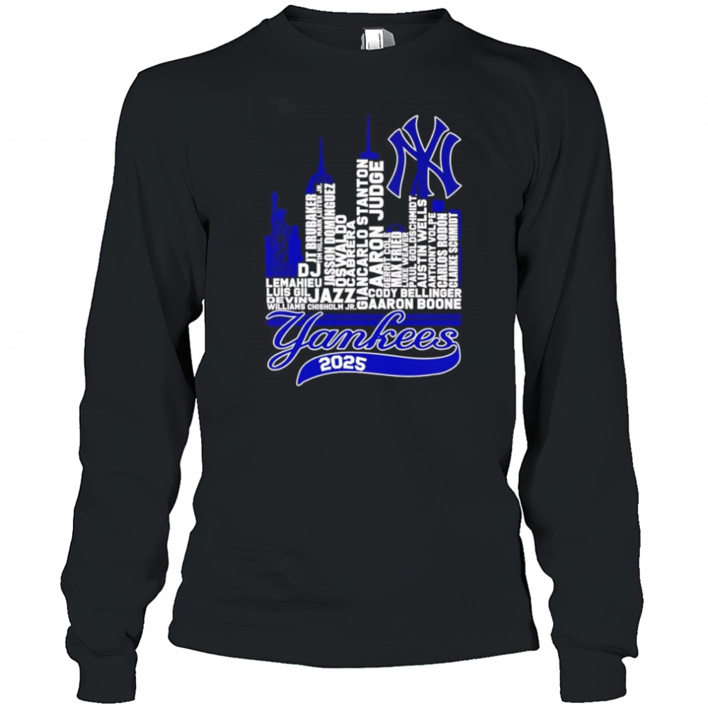 New York Yankees 2025 skyline name shirt Long Sleeved