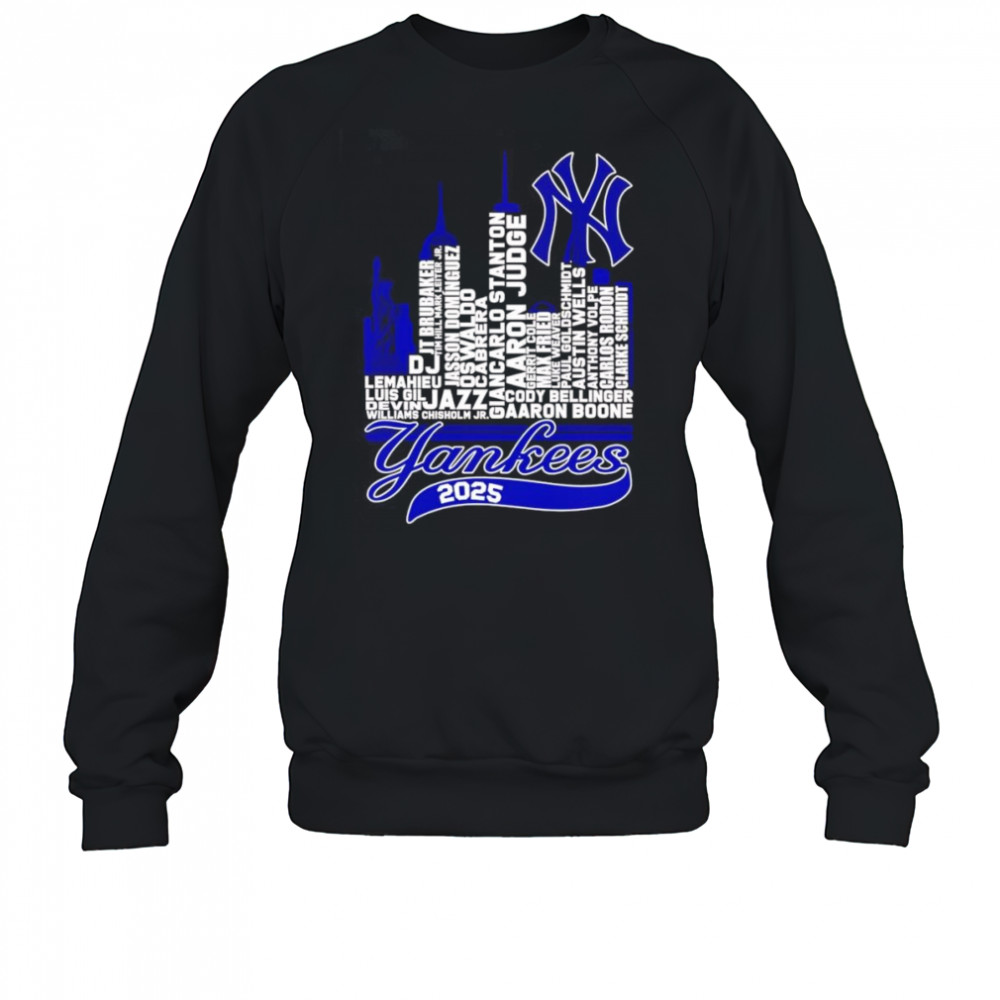New York Yankees 2025 skyline name shirt Sweatshirt
