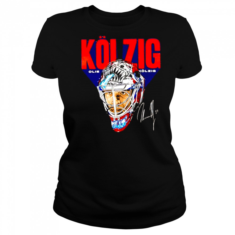 Olie kolzig Washington hockey mask shirt Women's T-shirt