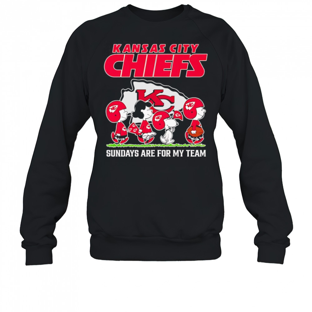 Peanuts Kansas City Chiefs Sundays are for my team shirt Sweatshirt