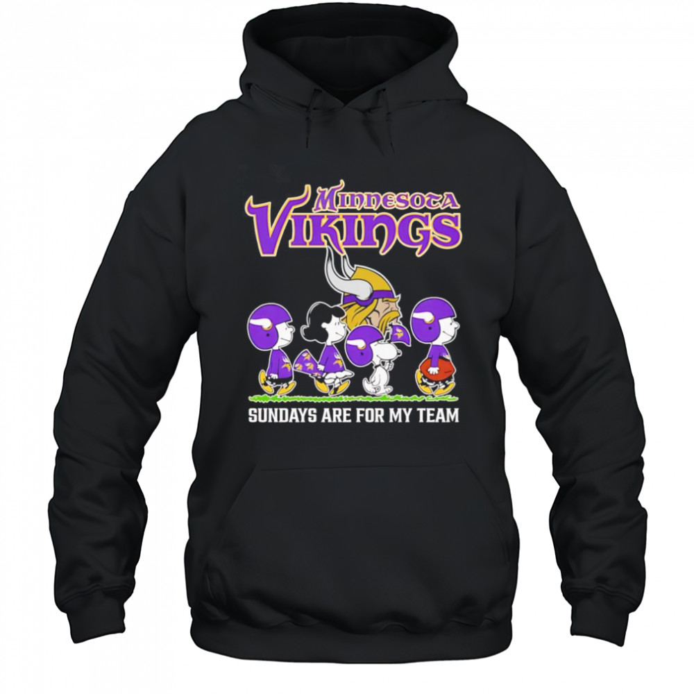 Peanuts Minnesota Vikings Sundays are for my team shirt Hoodie