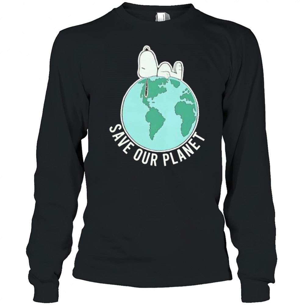 Peanuts Snoopy Save Our Planet shirt Long Sleeved